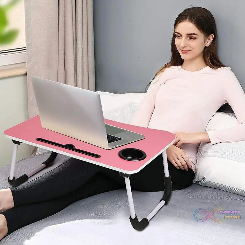 Multi - Purpose Foldable Laptop Desk for Study & Reading (Pink) - infinityexculsivestore.com