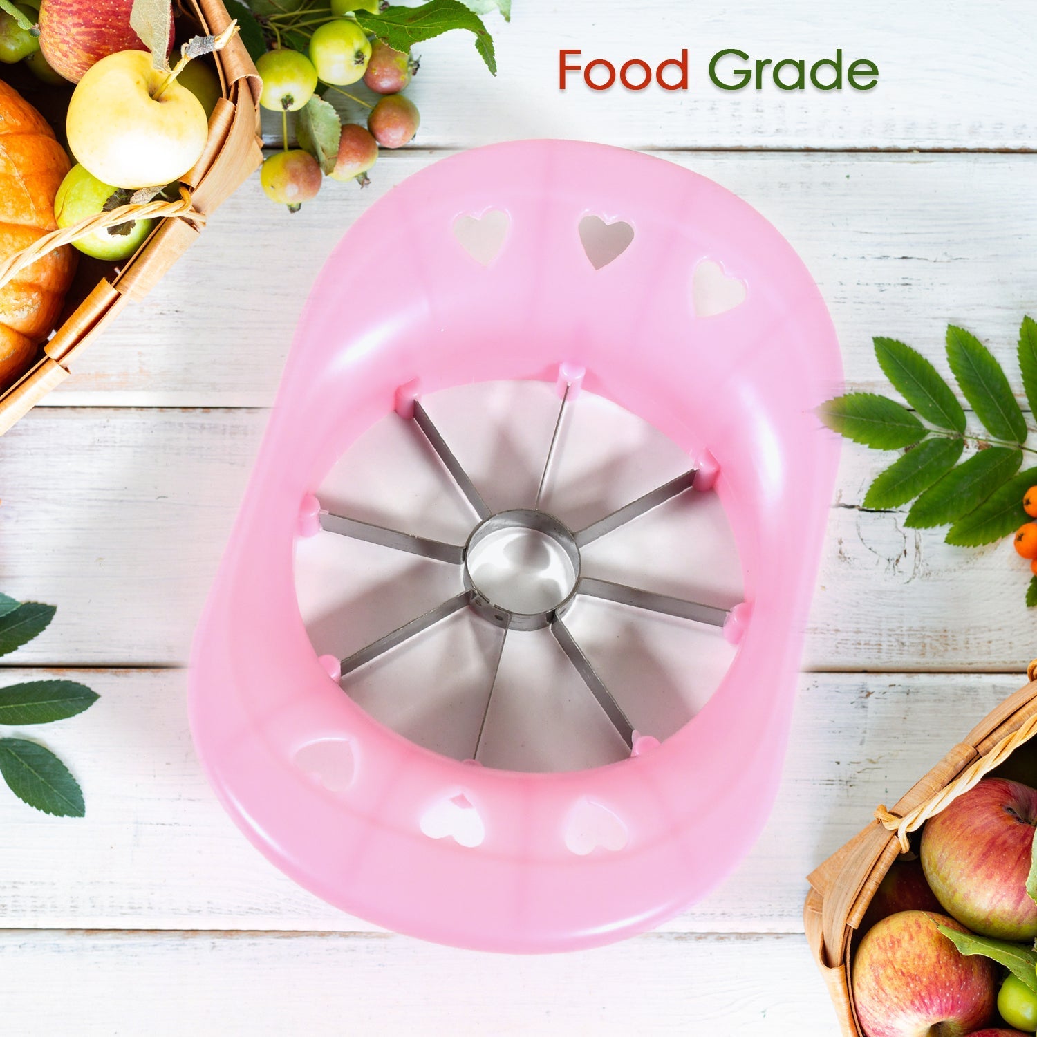 Multi Purpose Fruit Slicer Apple Cutter Regular With 8 Stainless Steel Blades Apple Slicer (1 Pc) - infinityexculsivestore.com