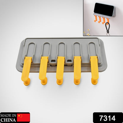 Multi - Purpose Hook up Wall Mounted Hook Towel Hook Rack Foldable Wall Hooks Mobile Holder Stand Towel Hangers Wall Mounted Coat Rack Foldable Hook, Mobile Stand - infinityexculsivestore.com