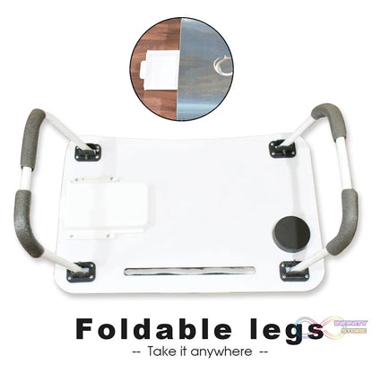 Multi - Purpose Laptop Desk for Study and Reading with Foldable, Cupholder & Drawer (1 Pc / Mix Catoon Design / 58×38 Cm) - infinityexculsivestore.com