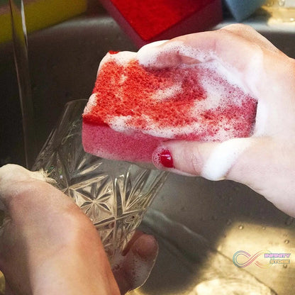 Multi - Purpose Multi Color Scratch Scrub Sponges (10 Pcs Set) - infinityexculsivestore.com