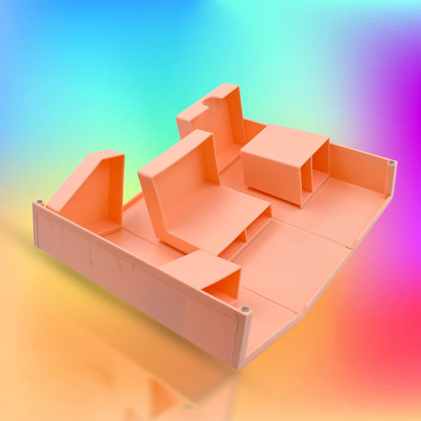 Multi - Purpose Pen Holder, Foldable Magnetic Kawaii Desk Pen Holder Pencil Makeup Storage Box Desktop Organizer Stand Case School Office Stationery - infinityexculsivestore.com