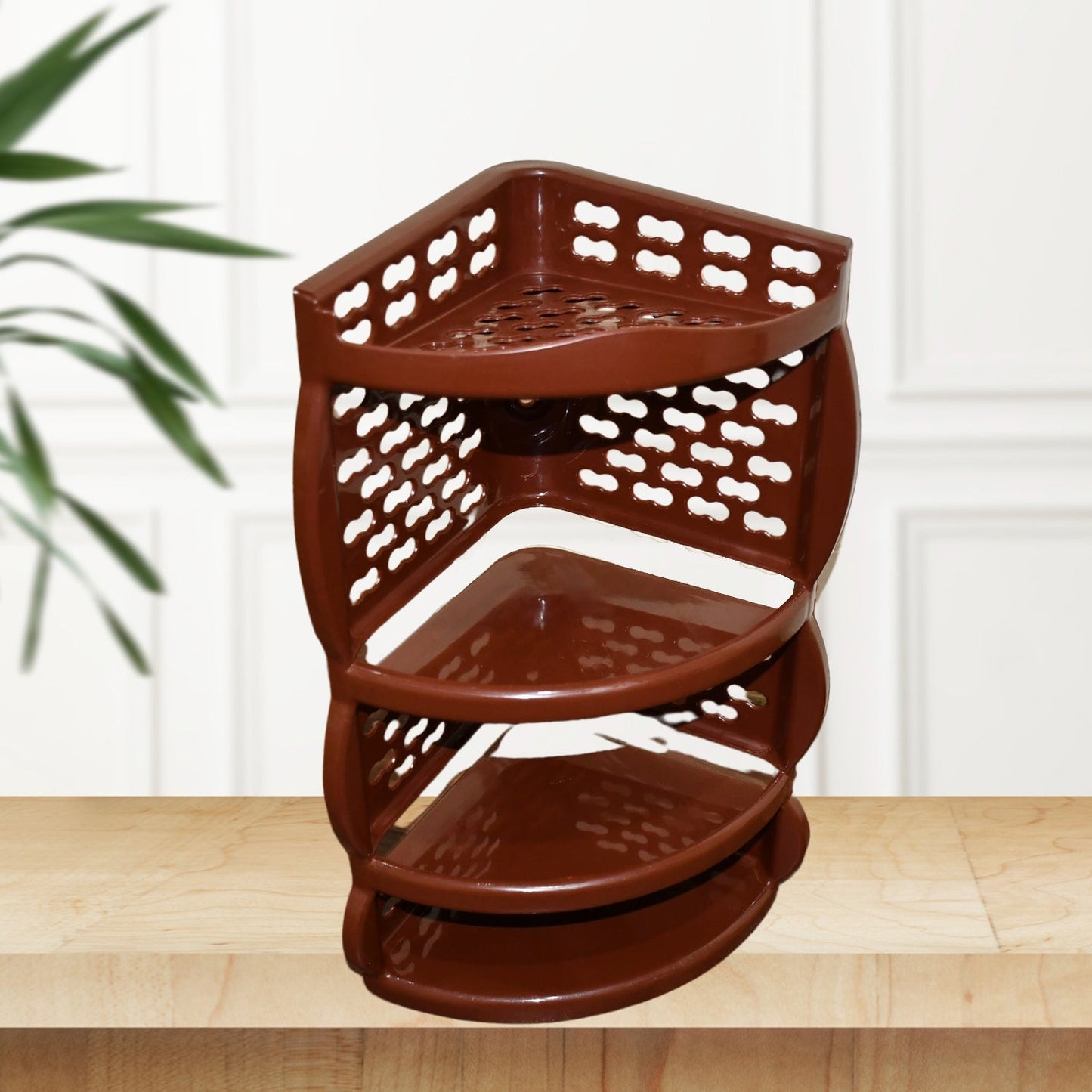 Multi Purpose Plastic Corner Rack a Stylish Storage Shelf for Kitchen / Living Room / Bathroom (1 Pc / 3 Layer ) - infinityexculsivestore.com