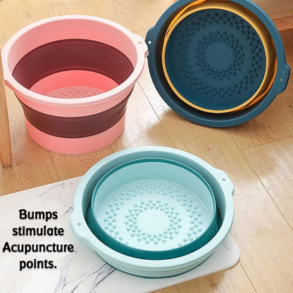Multi - Purpose Portable Collapsible Folding Tub, with Hanging Hole & Save Storage Space, Also use for Foot Spa. - infinityexculsivestore.com