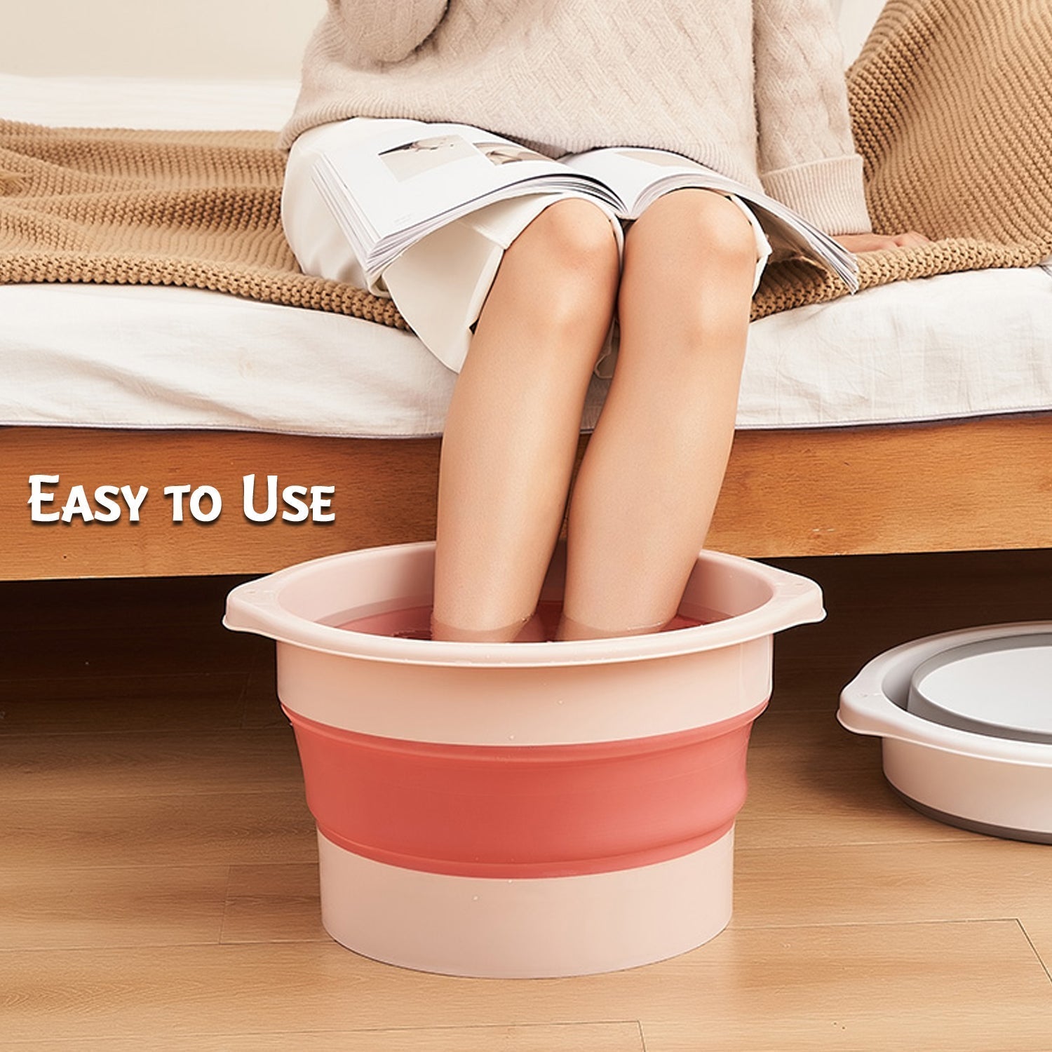 Multi - Purpose Portable Collapsible Folding Tub, with Hanging Hole & Save Storage Space, Also use for Foot Spa. - infinityexculsivestore.com