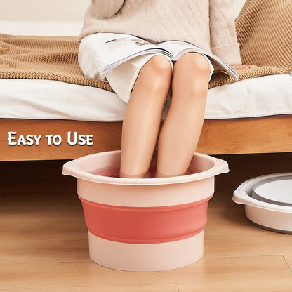Multi - Purpose Portable Collapsible Folding Tub, with Hanging Hole & Save Storage Space, Also use for Foot Spa. - infinityexculsivestore.com