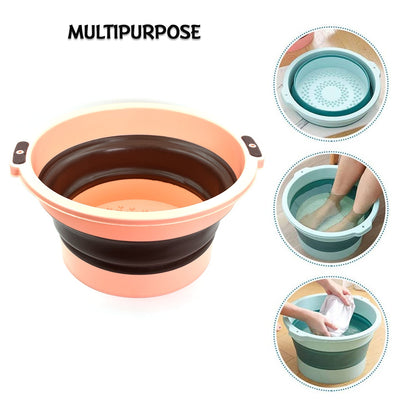 Multi - Purpose Portable Collapsible Folding Tub, with Hanging Hole & Save Storage Space, Also use for Foot Spa. - infinityexculsivestore.com