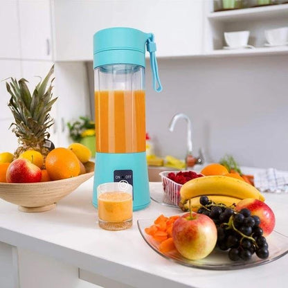 Multi - Purpose Portable USB Electric Juicer 6 - Blades, Protein Shaker, Blender Mixer Cup (380 ML) - infinityexculsivestore.com