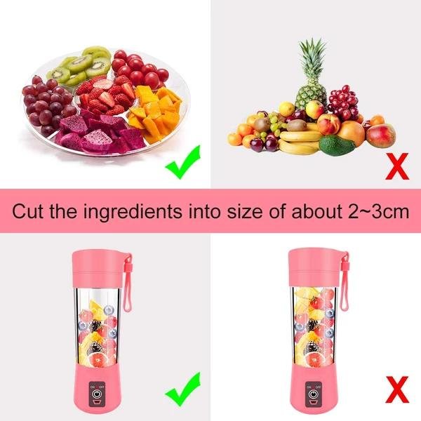 Multi - Purpose Portable USB Electric Juicer 6 - Blades, Protein Shaker, Blender Mixer Cup (380 ML) - infinityexculsivestore.com