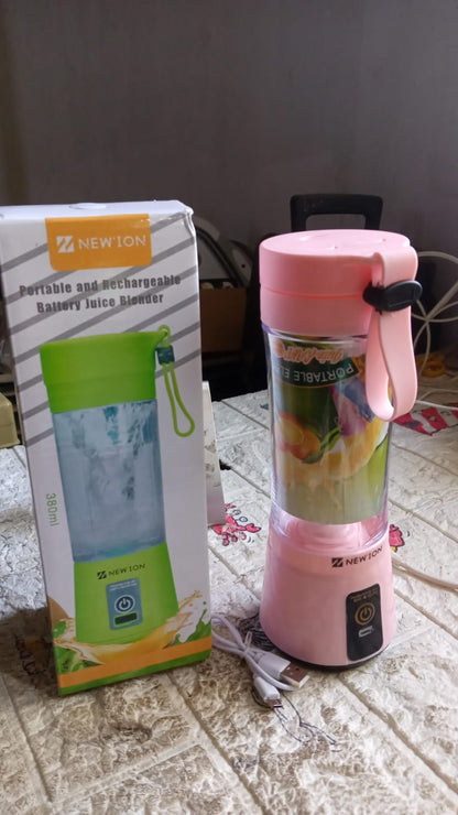 Multi - Purpose Portable USB Electric Juicer 6 - Blades, Protein Shaker, Blender Mixer Cup (380 ML) - infinityexculsivestore.com
