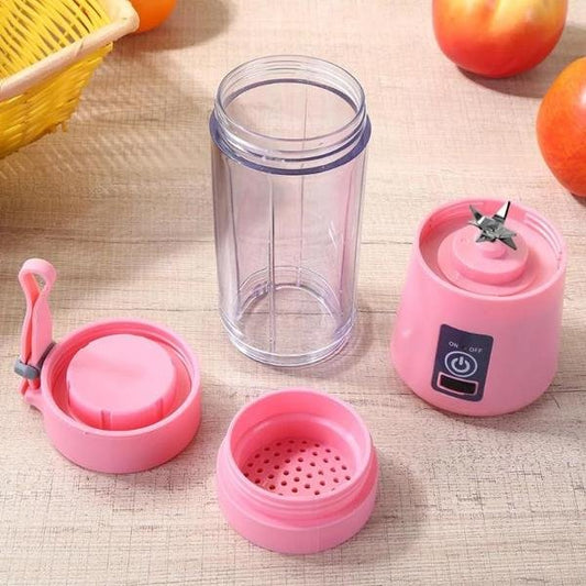 Multi - Purpose Portable USB Electric Juicer 6 - Blades, Protein Shaker, Blender Mixer Cup (380 ML) - infinityexculsivestore.com