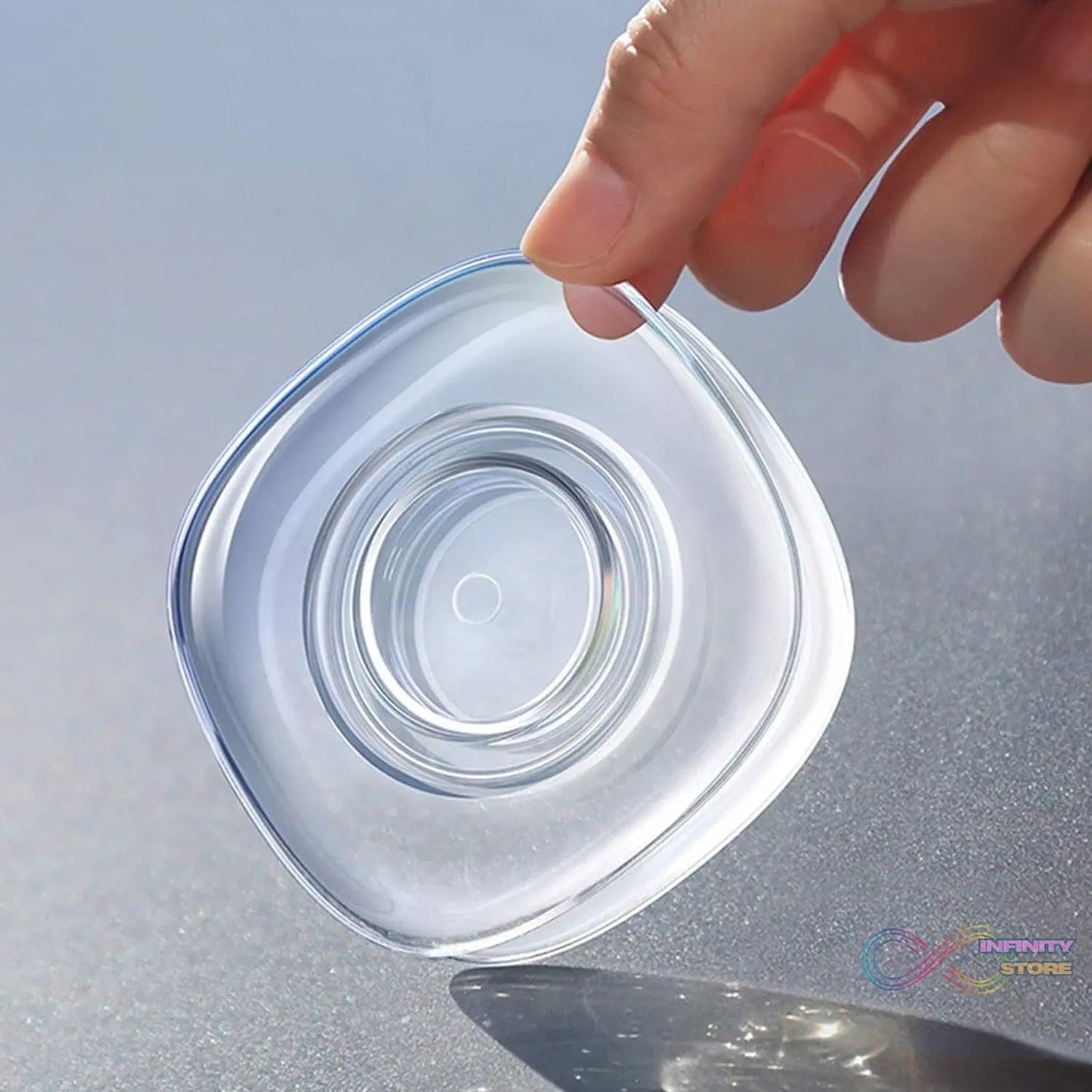 Multi Purpose Square Super Gel Pads for Holding Mobile & Spiral Cable Protector (1 Pc) - infinityexculsivestore.com