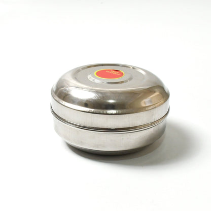 Multi - Purpose Stainless Steel Round Shape Tiffin Box - Small Gift For Baby Girl And Baby Boy For Office, School / Tuition / Picnic (big) - infinityexculsivestore.com