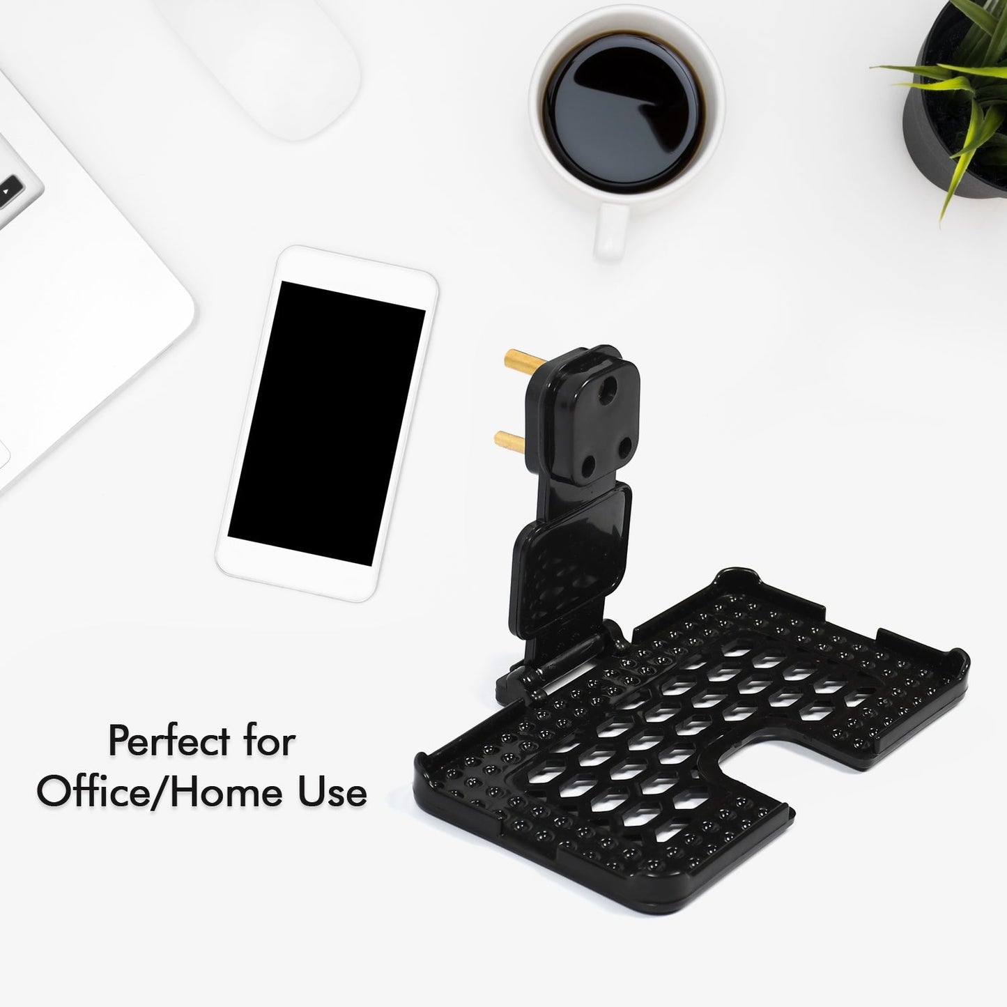 Multi - Purpose Wall Holder Stand for Charging Mobile (Black) - infinityexculsivestore.com