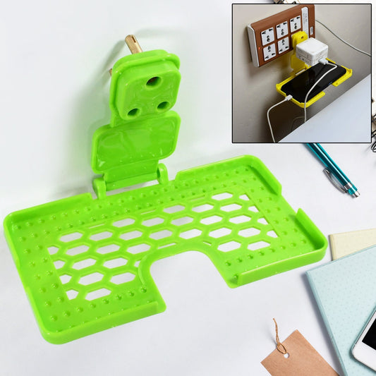 Multi - Purpose Wall Holder Stand for Charging Mobile, Just Fit in Socket and Hang (Mix Color / 1 pc) - infinityexculsivestore.com