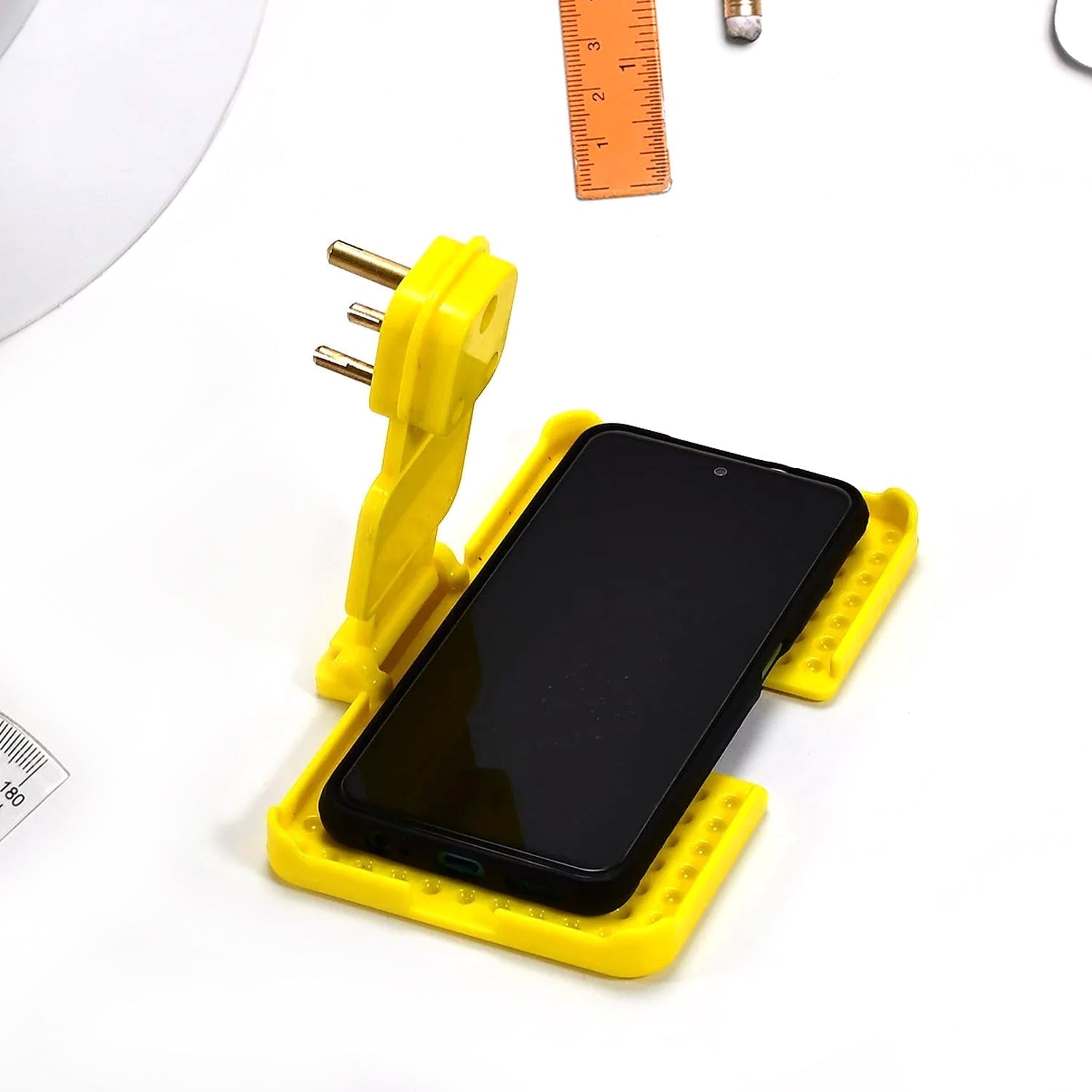 Multi - Purpose Wall Holder Stand for Charging Mobile, Just Fit in Socket and Hang (Mix Color / 1 pc) - infinityexculsivestore.com