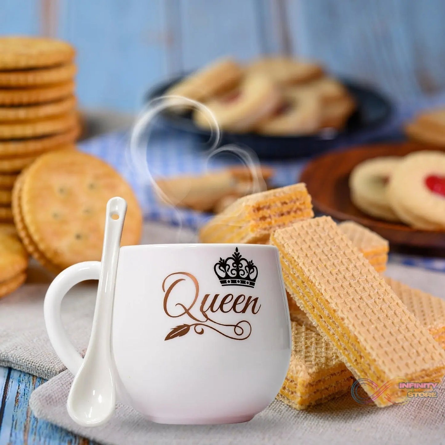 Multi design coffee Mug With Spoon and box packing. Ceramic Mugs to Gift your Best Friend Tea Mugs Coffee Mugs Microwave Safe. - infinityexculsivestore.com