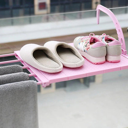 Multi - function Hanging Window Sill Drying Rack Easy Folding Drying Rack Balcony Retractable Drying Shoe Rack - infinityexculsivestore.com