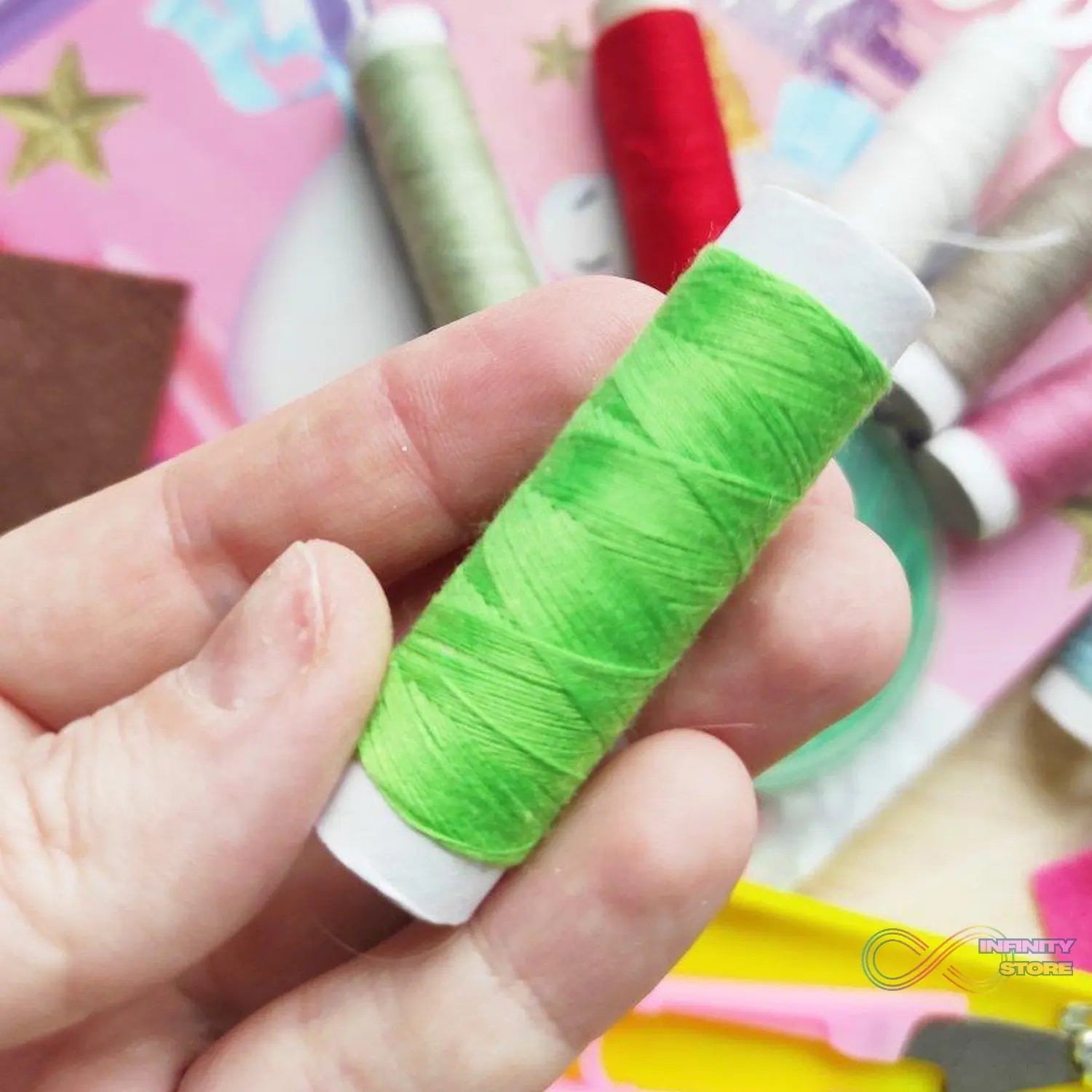 Compact sewing set for home use