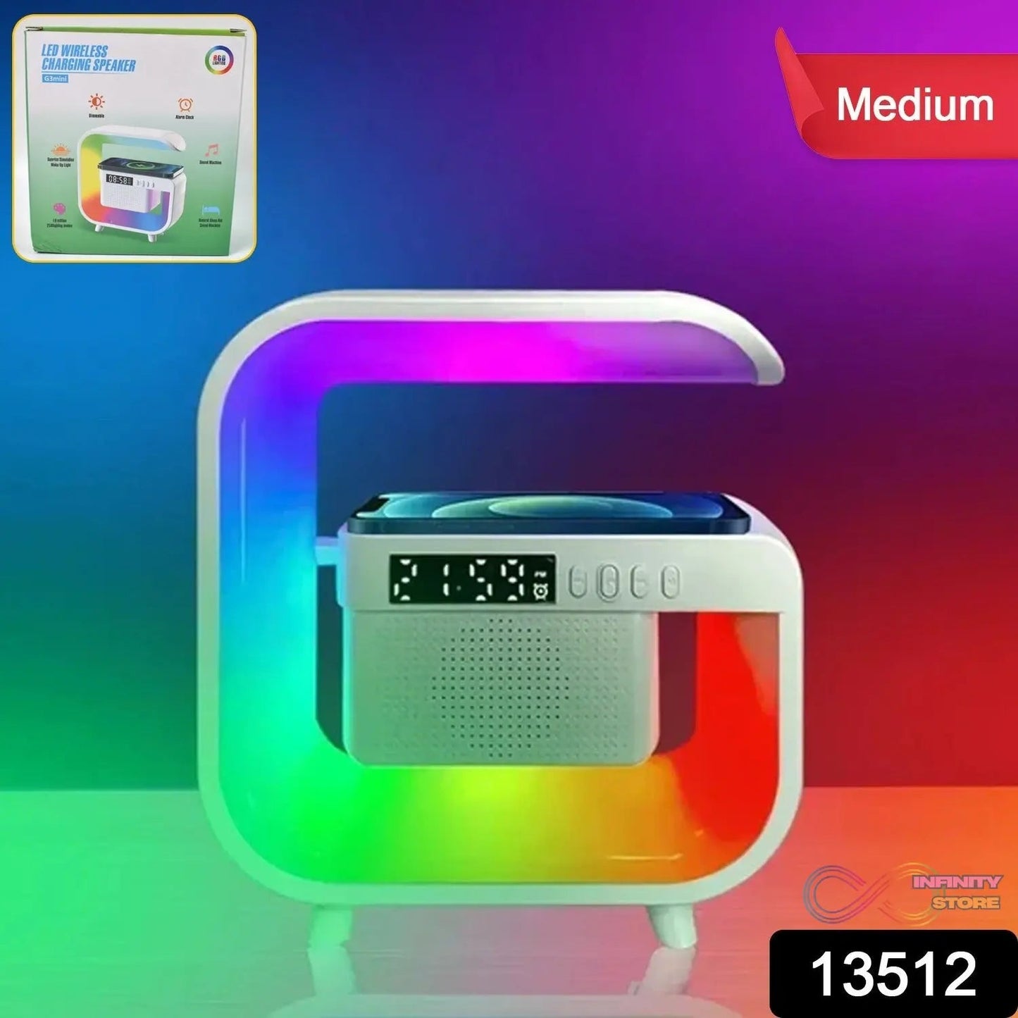 Multi - function Wireless Speaker Audio Desk Lamp Wireless Charger (1 Pc) - infinityexculsivestore.com