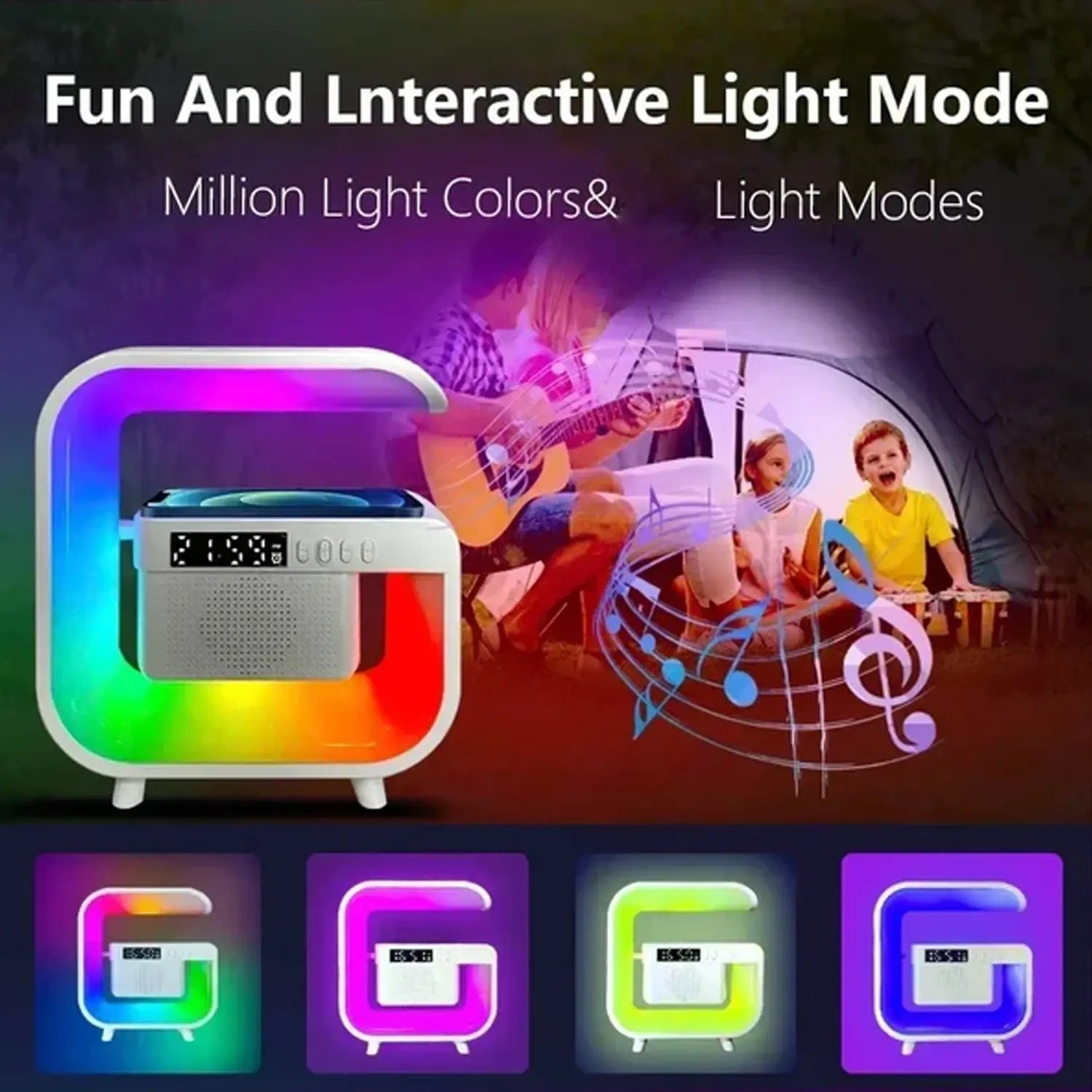 Multi - function Wireless Speaker Audio Desk Lamp Wireless Charger (1 Pc) - infinityexculsivestore.com