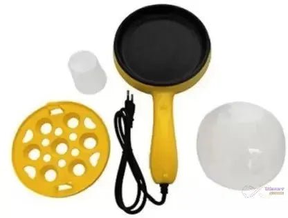 Multi functional Electric 2 in 1 Egg Frying Pan with Egg Boiler Machine Measuring Cup with Handle - infinityexculsivestore.com