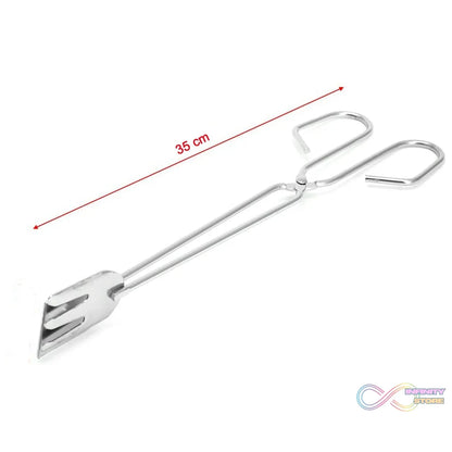 Metal BBQ tongs clamp for serving
