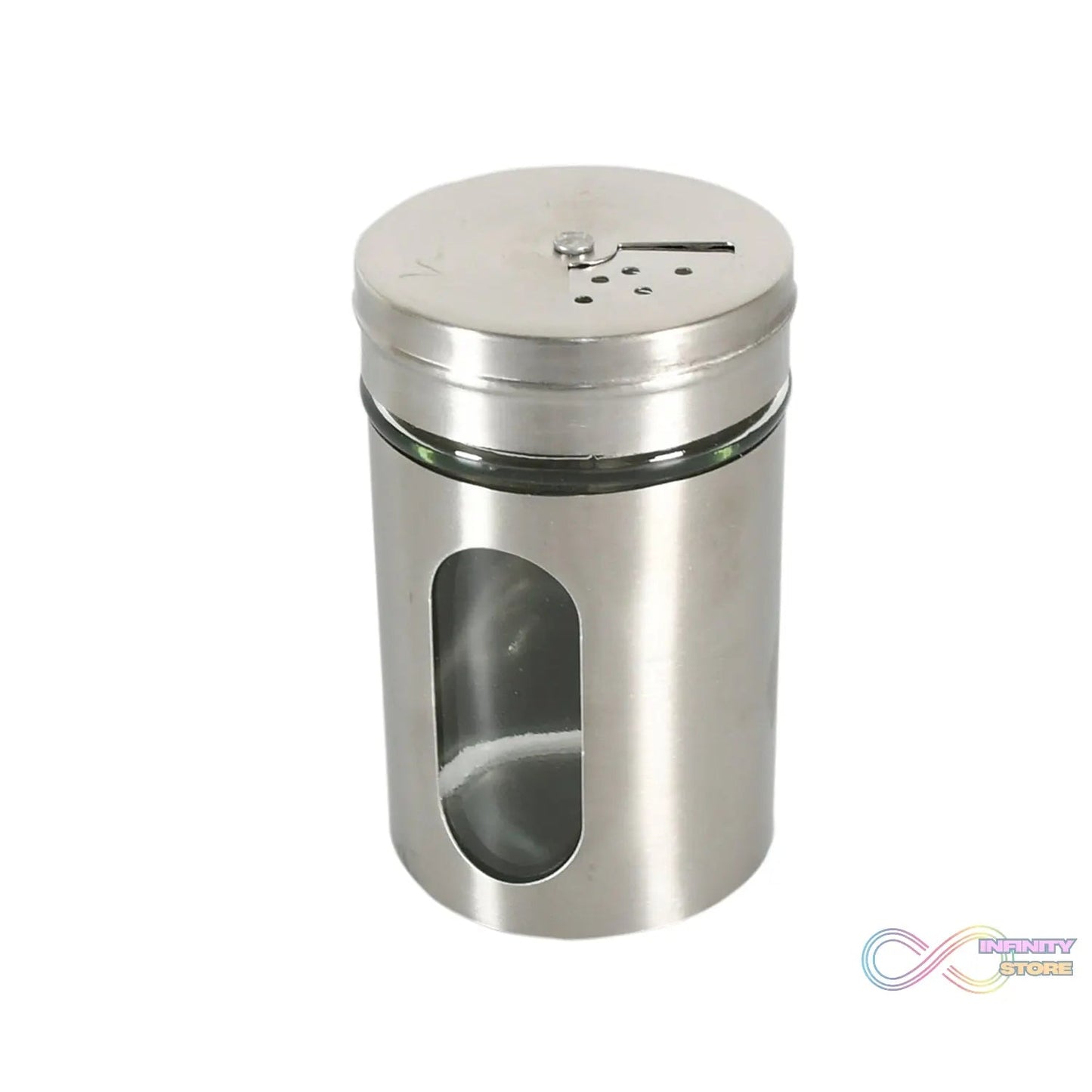 Multi - purpose Seasoning Bottle, Salt and Pepper Shakers Stainless Steel and Glass Set with Adjustable Pour Holes For Home Cooking Picnic, Camping Ration Salt Shakers (1 Pc) - infinityexculsivestore.com
