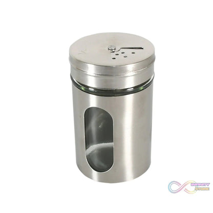 Multi - purpose Seasoning Bottle, Salt and Pepper Shakers Stainless Steel and Glass Set with Adjustable Pour Holes For Home Cooking Picnic, Camping Ration Salt Shakers (1 Pc) - infinityexculsivestore.com