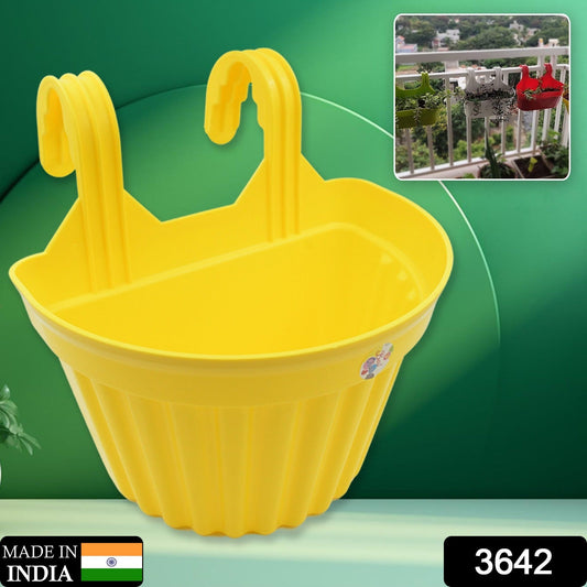 Multicolor Hanging Plastic Planters Orchid Relling , For Plantation, Planters for Balcony and Home Gardening, Indoor, Outdoor (1 Pc ) - infinityexculsivestore.com