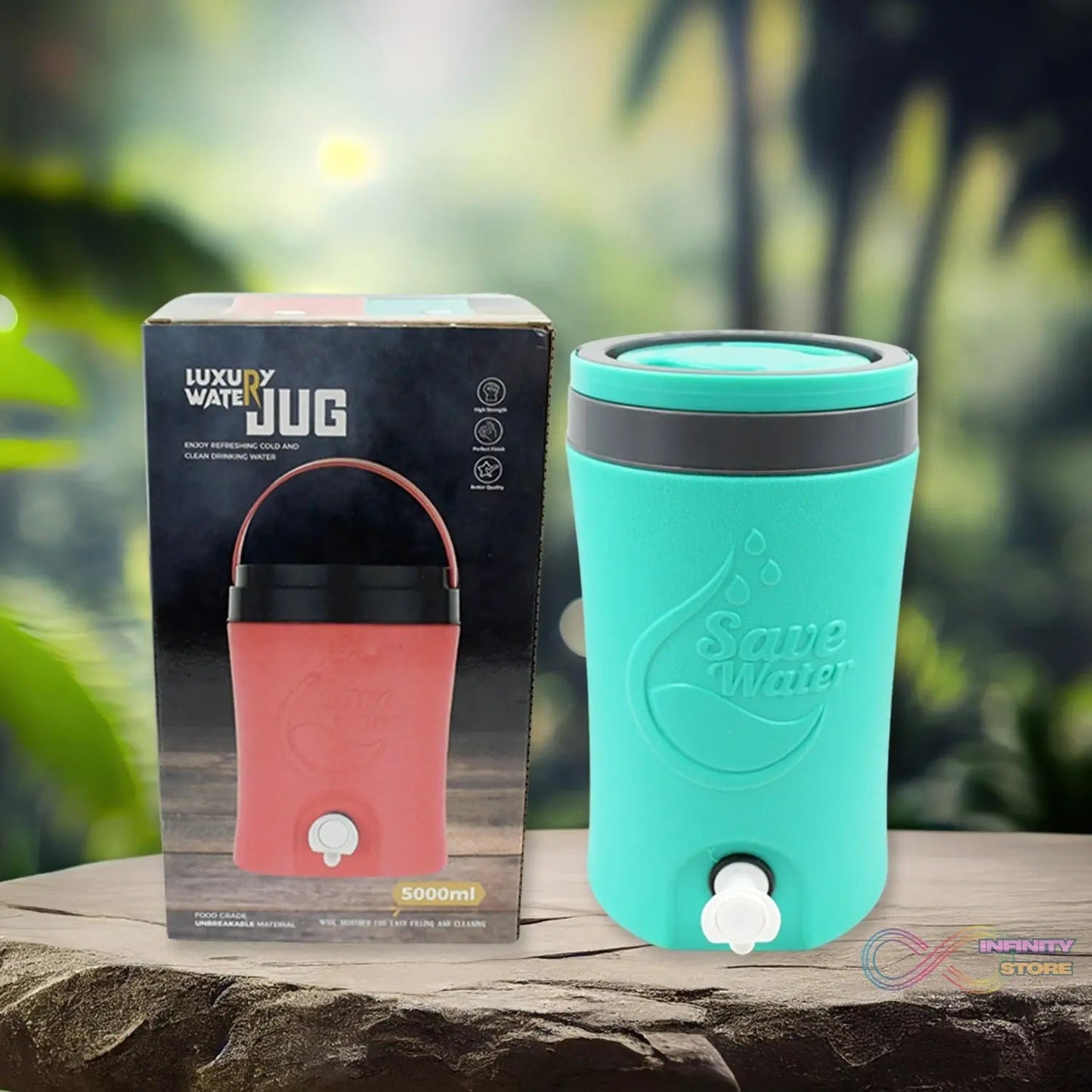 Multicolored 5L Water Rover Jug: Insulated Plastic Jug with Sturdy Handle - infinityexculsivestore.com