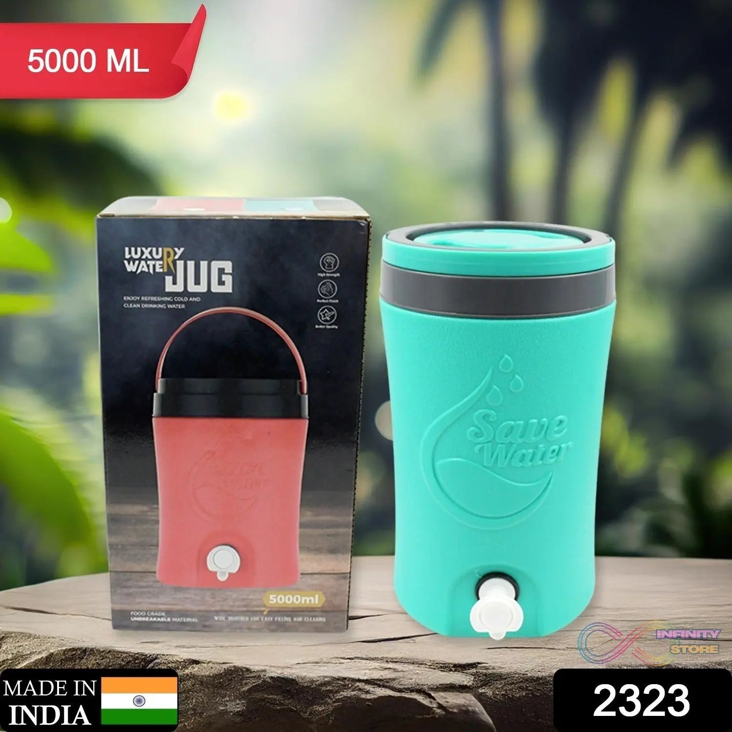 Multicolored 5L Water Rover Jug: Insulated Plastic Jug with Sturdy Handle - infinityexculsivestore.com