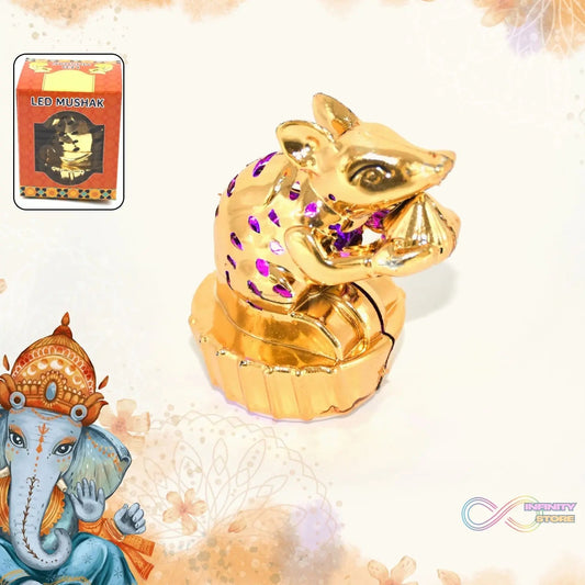 Multicolour LED Mushak / LED Mooshak for Ganpati Decorations (1 Pc) - infinityexculsivestore.com