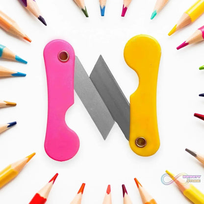Multicolour Mini Paper Cutter Knife Pencil Knife (Pack of 12) - infinityexculsivestore.com
