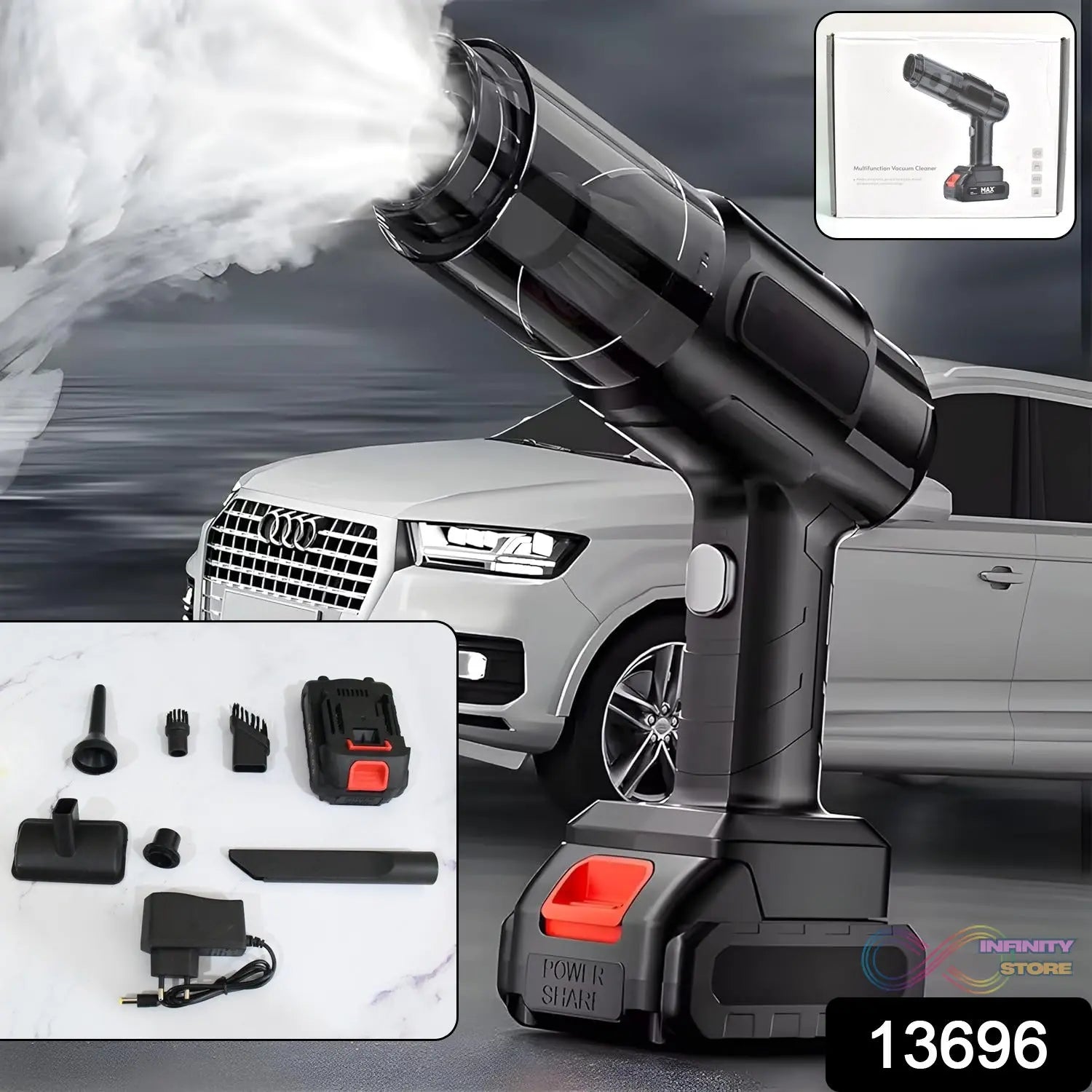 Multifunction 240V Wireless Handheld Vacuum Cleaner (1 Set) - infinityexculsivestore.com