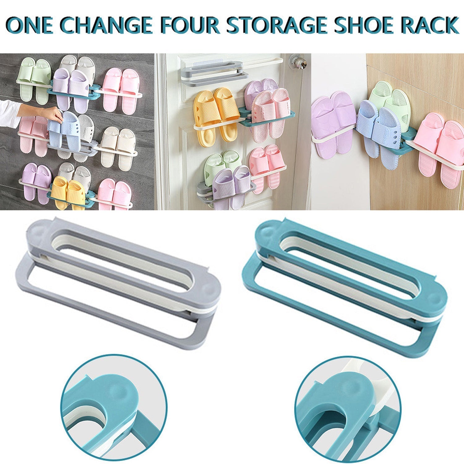 Multifunction Folding Slippers / Shoes Hanger Organizer Rack - infinityexculsivestore.com