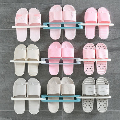 Multifunction Folding Slippers / Shoes Hanger Organizer Rack - infinityexculsivestore.com