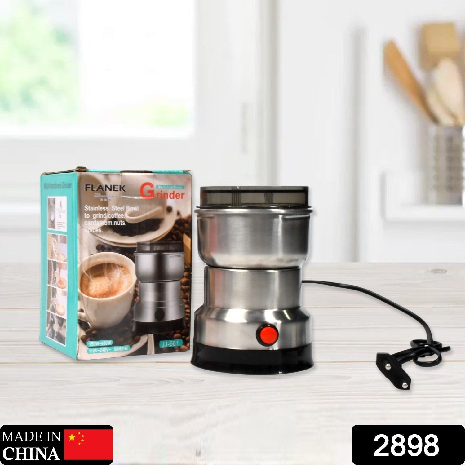 Multifunction Grinder Machine Electric Cereals Grain Mill Spice Herbs Grinding Machine Tool Stainless Steel Electric Coffee Bean for Home - infinityexculsivestore.com