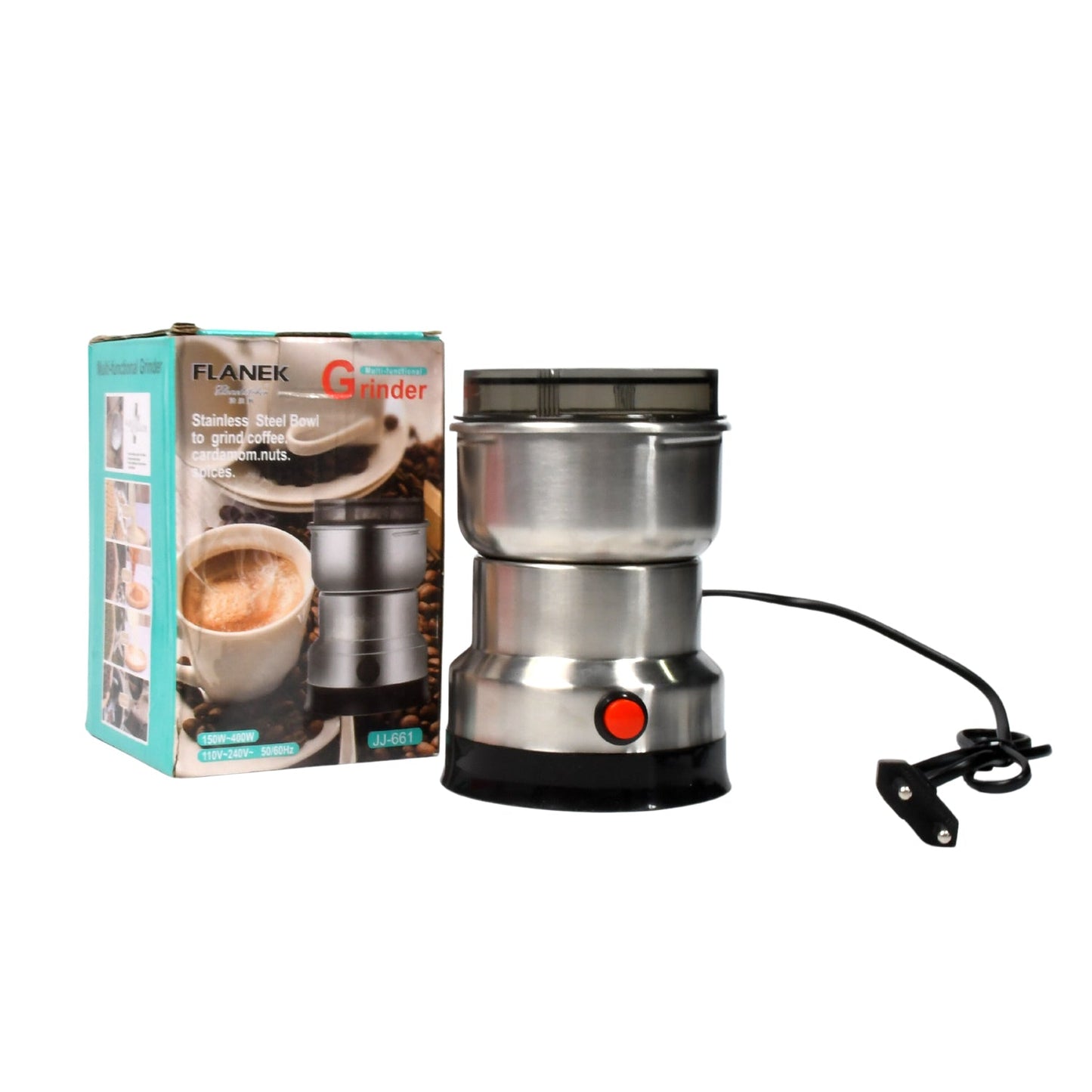 Multifunction Grinder Machine Electric Cereals Grain Mill Spice Herbs Grinding Machine Tool Stainless Steel Electric Coffee Bean for Home - infinityexculsivestore.com