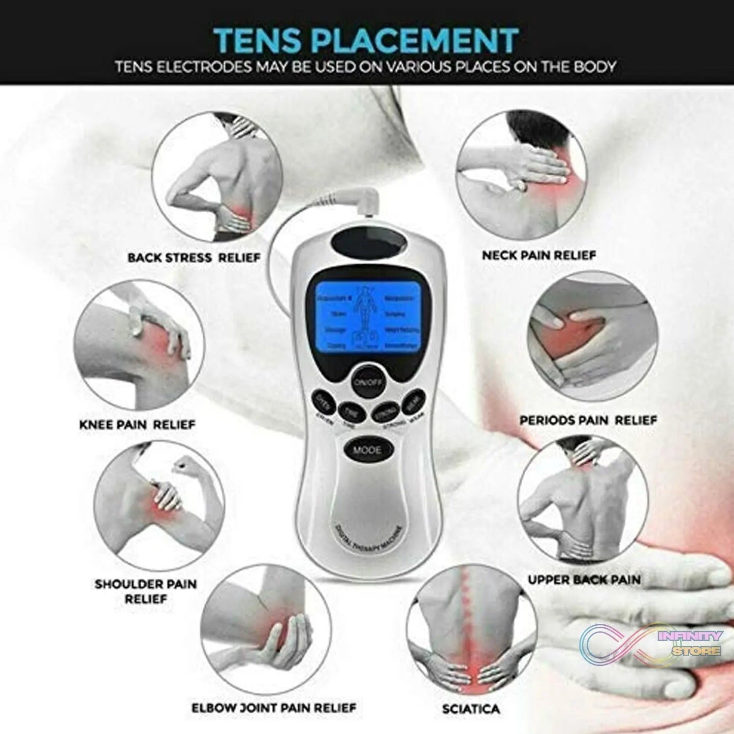 Multifunction Pain Relief Massager (Electric, Pulse Therapy) - Neck, Back, Body Without Adaptor - infinityexculsivestore.com