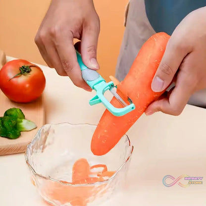 Multifunction Peeler Slicer with Plastic Handle (1 Pc / Mix Color) - infinityexculsivestore.com