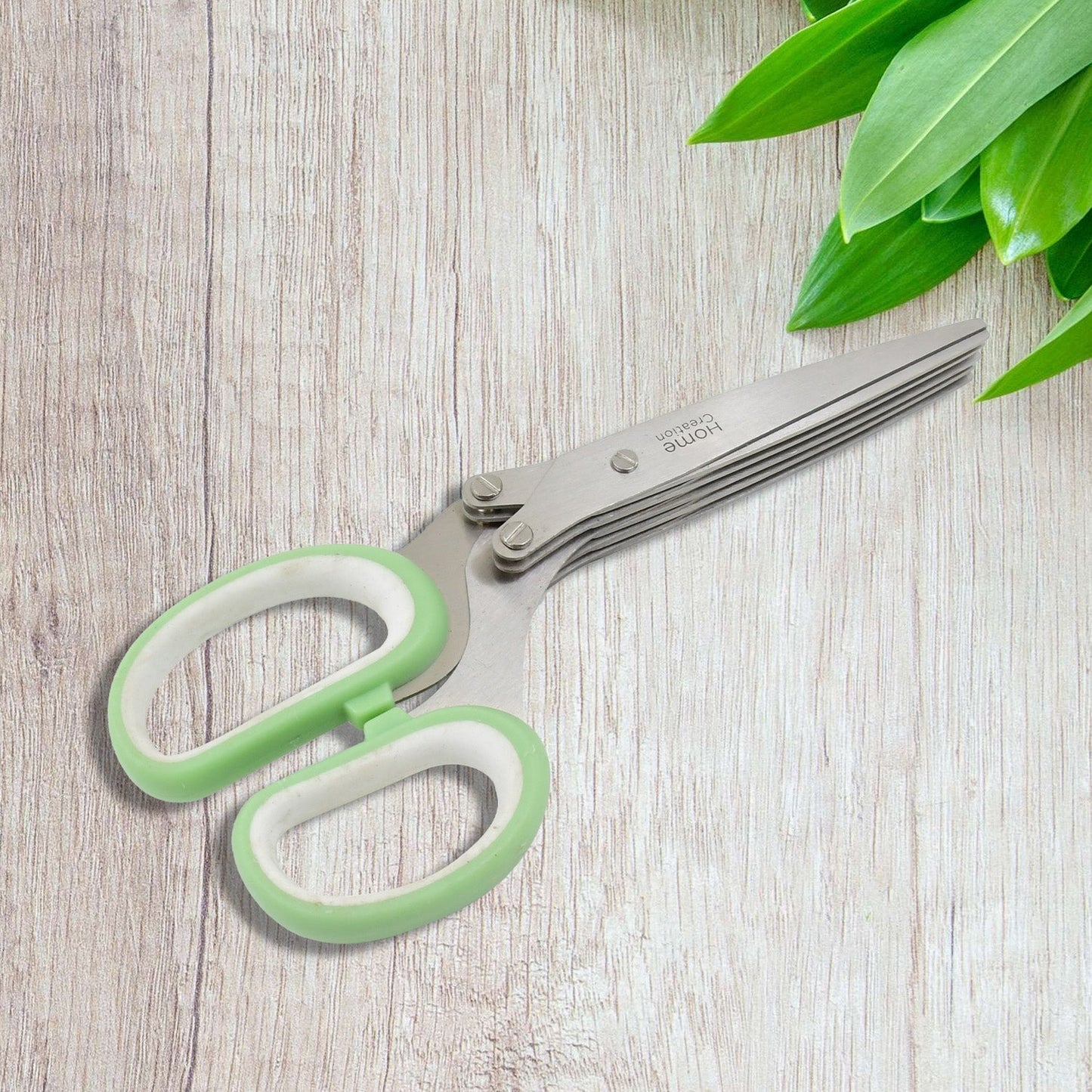 Multifunction Vegetable Stainless Steel Herbs Scissor With 5 Blades (1 Pc) - infinityexculsivestore.com