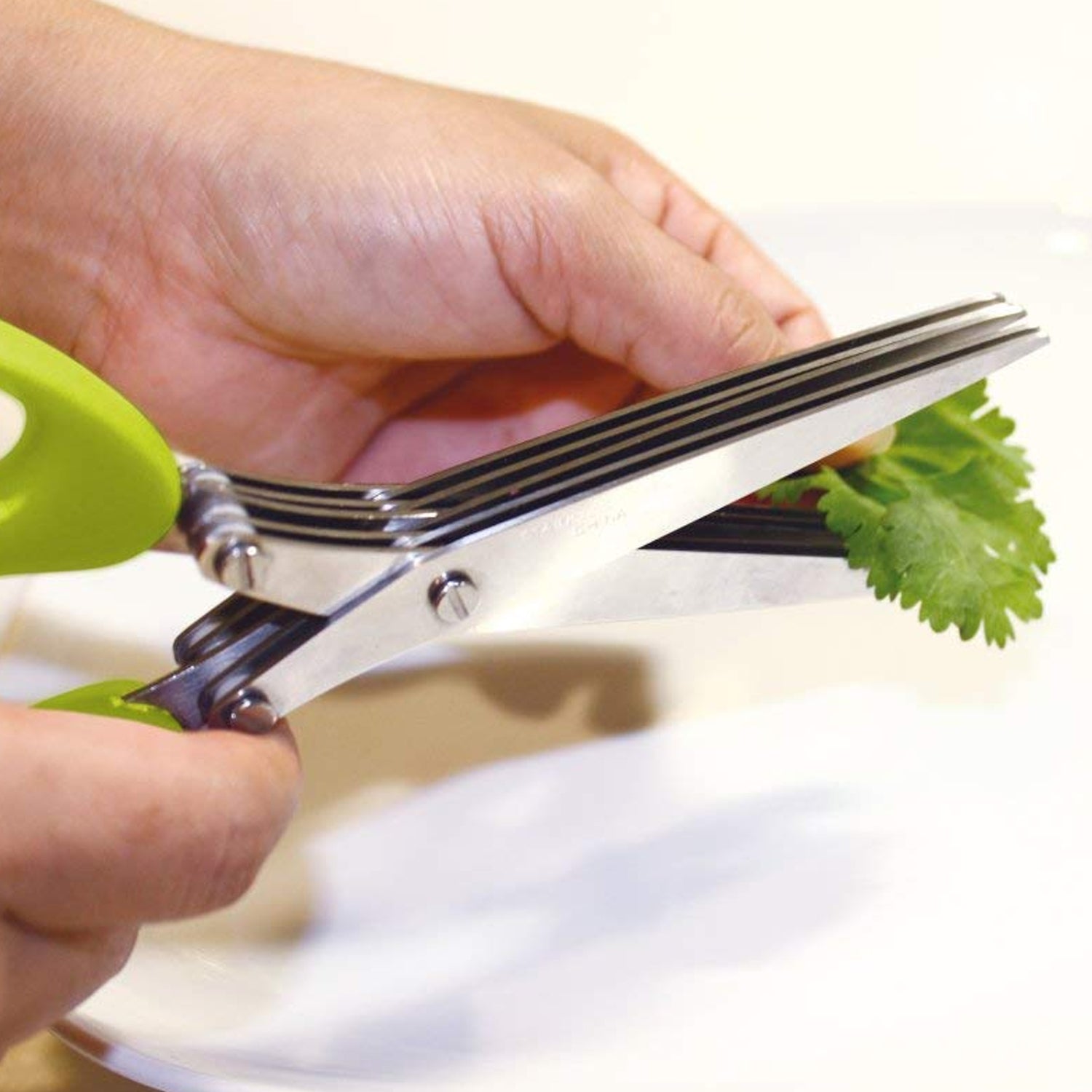 Multifunction Vegetable Stainless Steel Herbs Scissor with 3 Blades - infinityexculsivestore.com