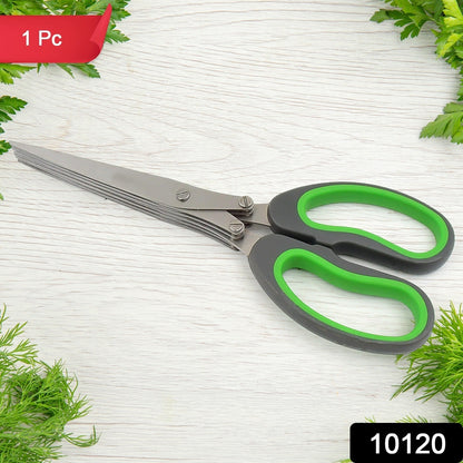 Multifunction Vegetable Stainless Steel Herbs Scissor with 5 Blades (1 Pc) - infinityexculsivestore.com