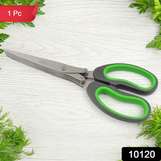 Multifunction Vegetable Stainless Steel Herbs Scissor with 5 Blades (1 Pc) - infinityexculsivestore.com