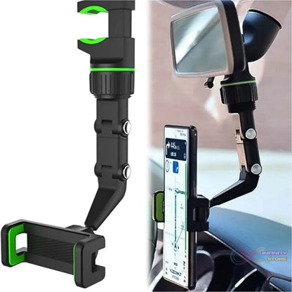 Multifunctional Car Rear View 360° Rotatable Mobile Holder - infinityexculsivestore.com