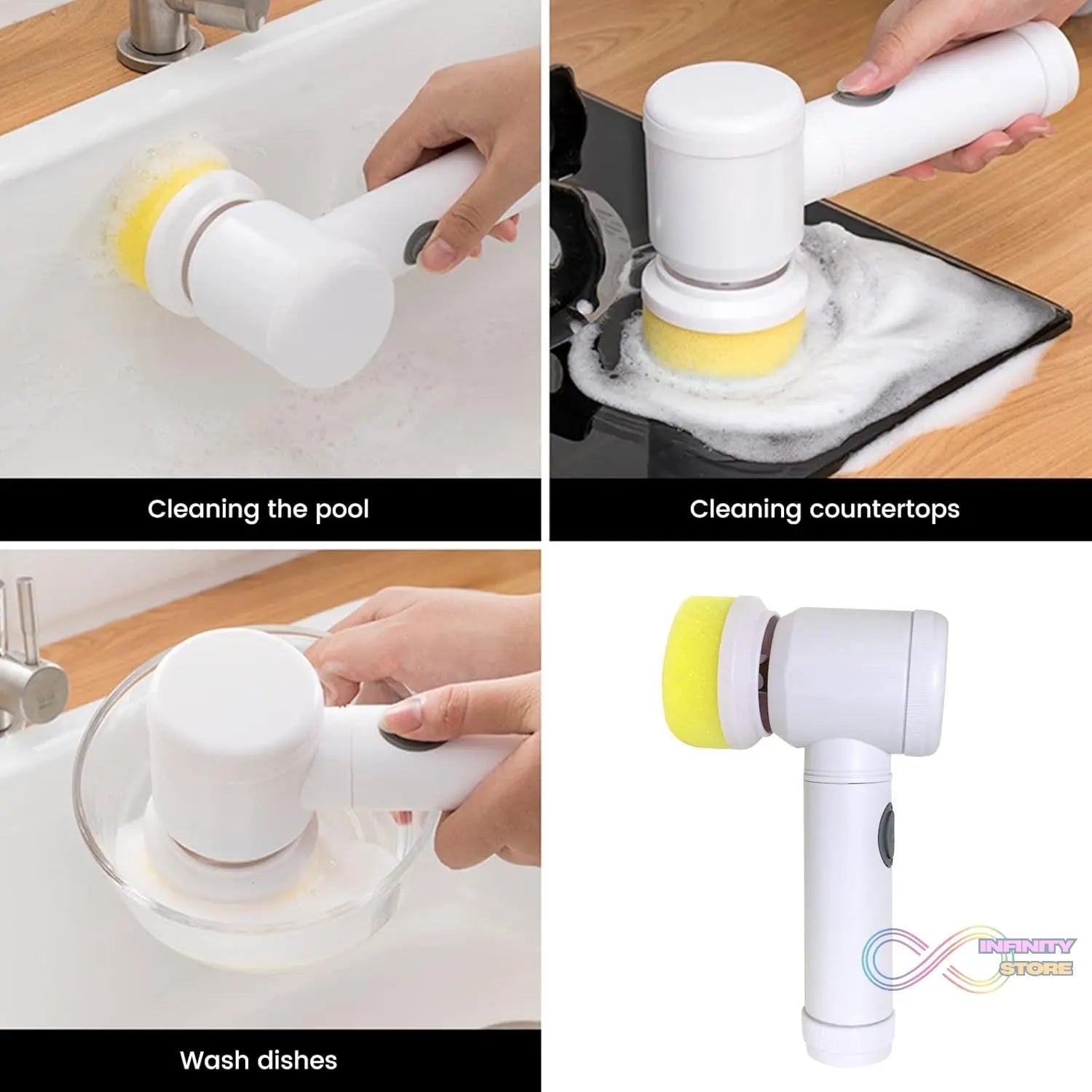 Multifunctional Cleaning Brush, Portable Electric Cleaning Brush (1 Pc) - infinityexculsivestore.com