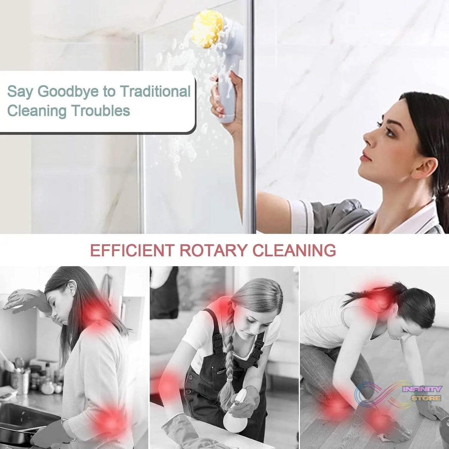 Multifunctional Cleaning Brush, Portable Electric Cleaning Brush (1 Pc) - infinityexculsivestore.com