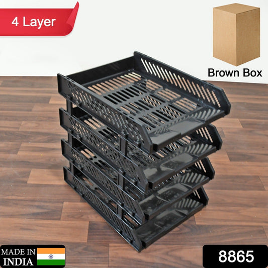 Multifunctional File Rack with Drawers: Desktop Storage for Office Supplies (4 Layers) - infinityexculsivestore.com