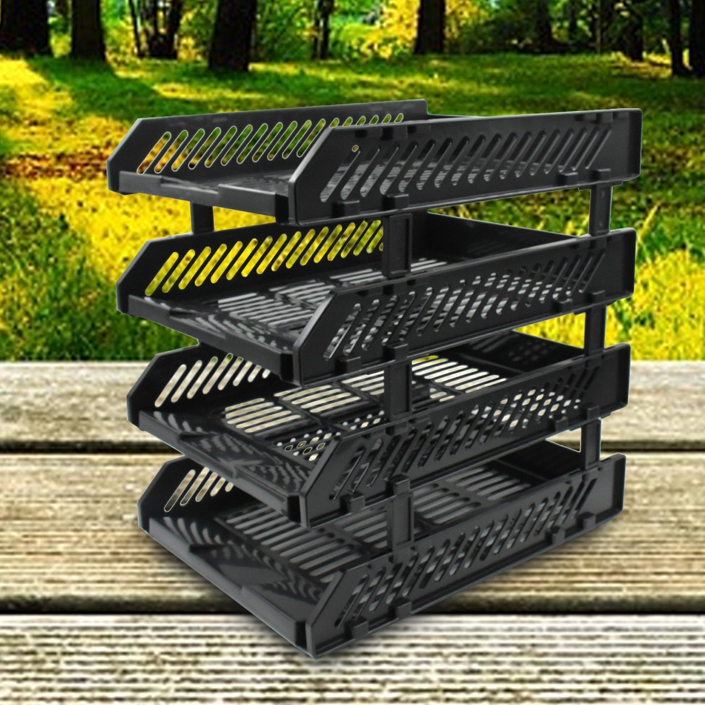 Multifunctional File Rack with Drawers: Desktop Storage for Office Supplies (4 Layers) - infinityexculsivestore.com